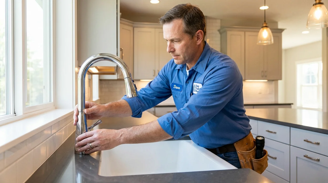 Kitchen faucet installation by Johns Plumbing LLC in Quebradillas