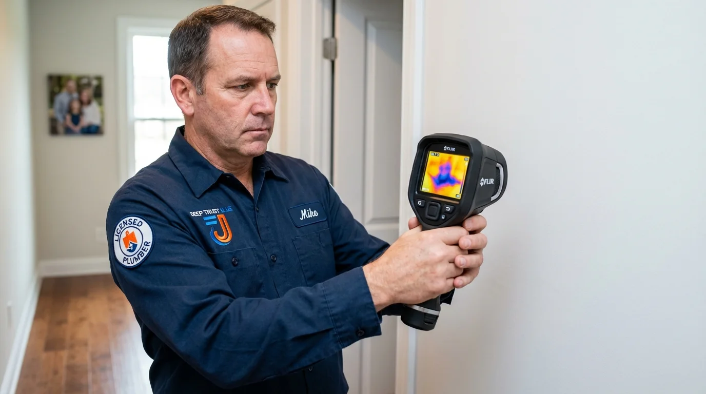 Thermal imaging leak detection by Johns Plumbing LLC in Quebradillas